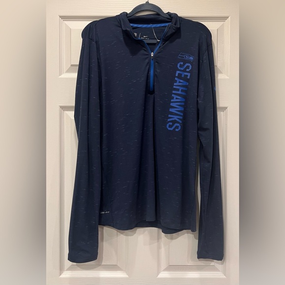 Nike Navy Blue Seahawks Men's Shirt - Picture 1 of 4
